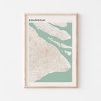 shanghai, china map poster - image 1