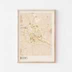 reims france map poster - image 1