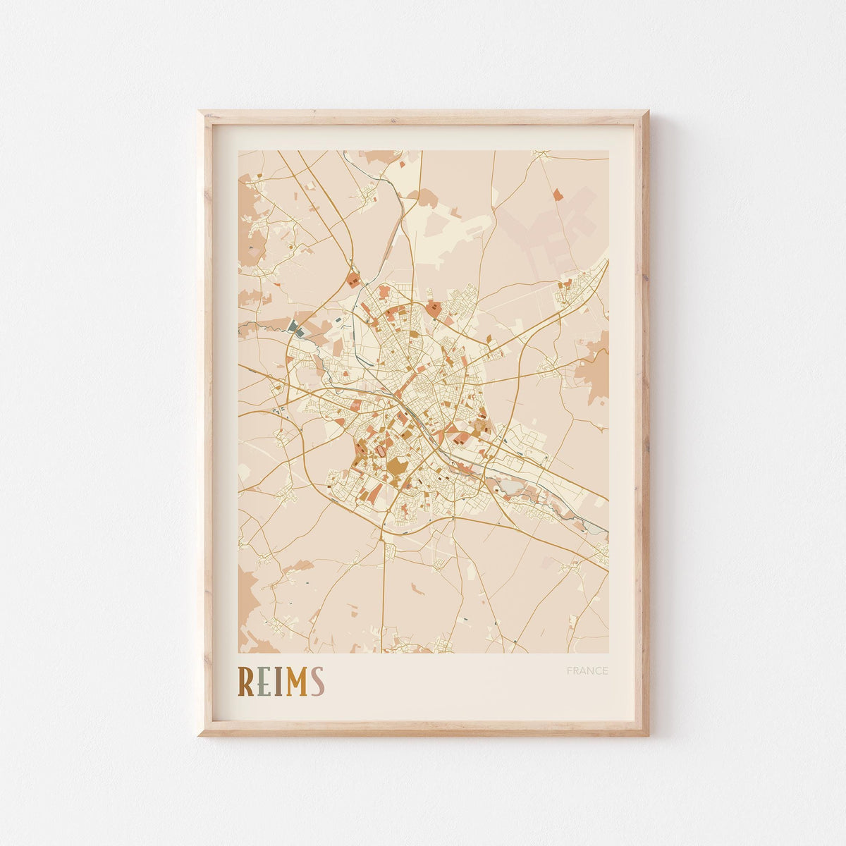 reims france map poster - image 1