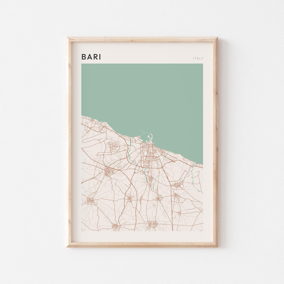 bari italy map poster - image 1