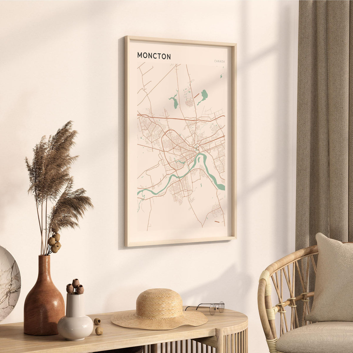 moncton, new brunswick map poster - image 2