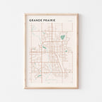grande prairie, alberta map poster - image 1