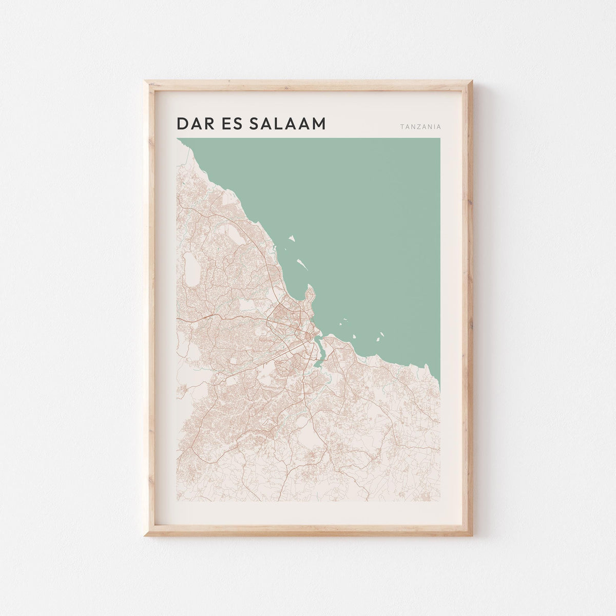 dar es salaam, tanzania map poster - image 1