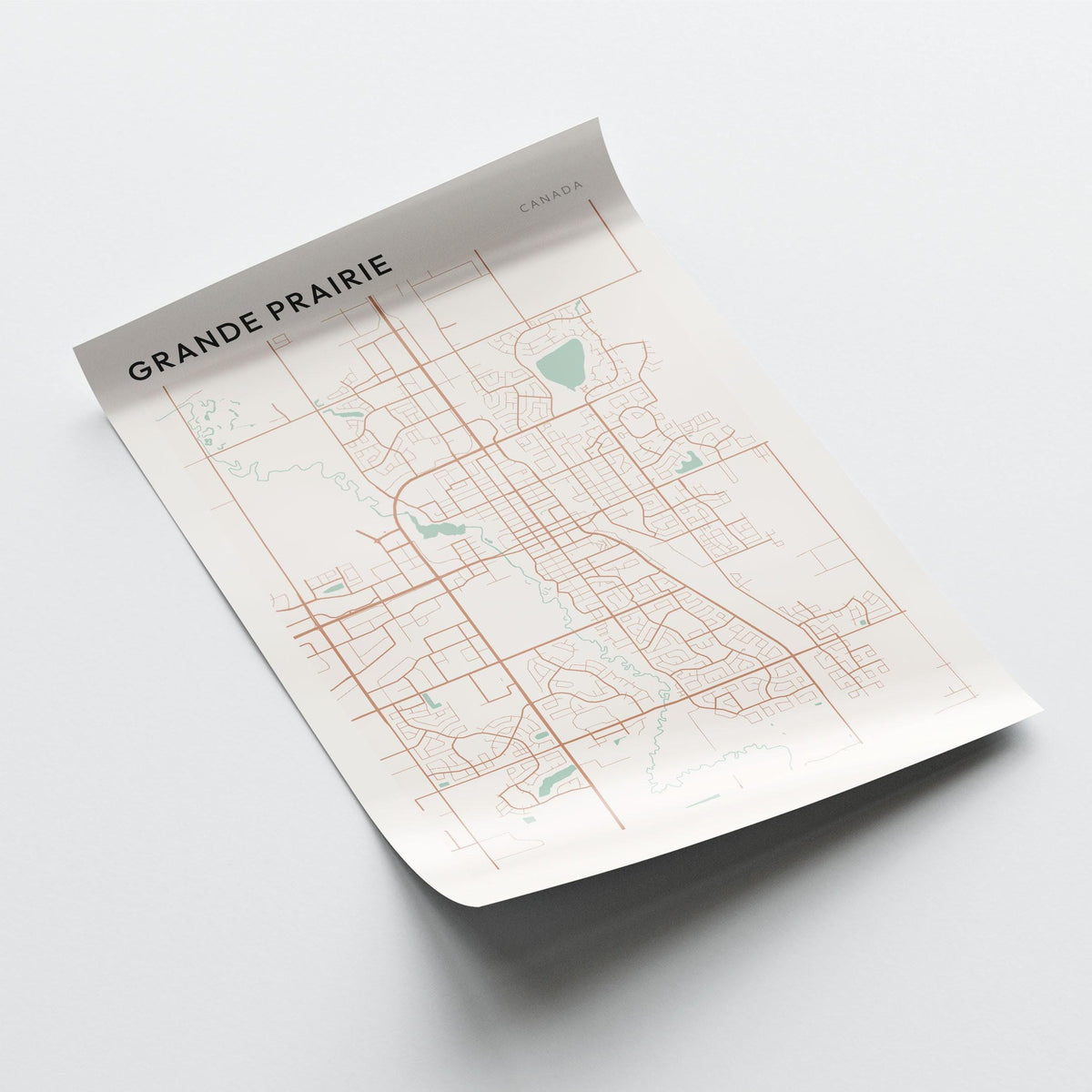 grande prairie, alberta map poster - image 3