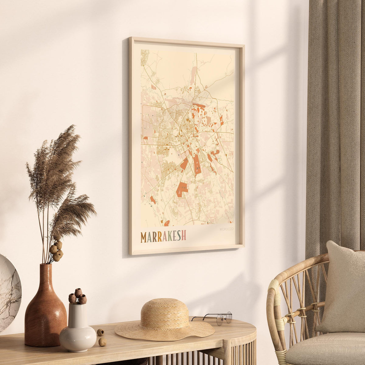 marrakesh, morocco map poster - image 2