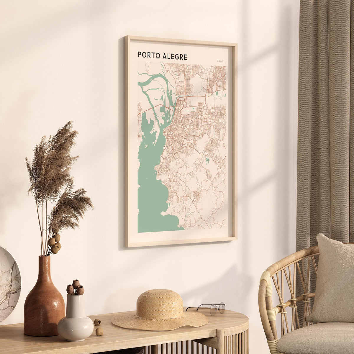 porto alegre, brazil map poster - image 2