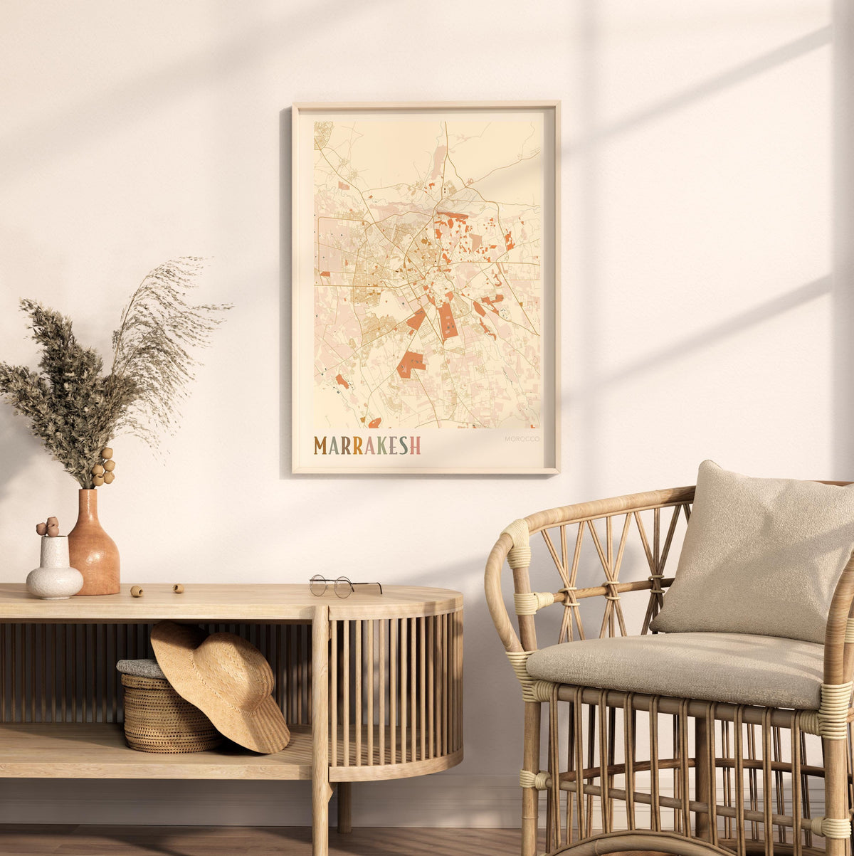 marrakesh, morocco map poster - image 3