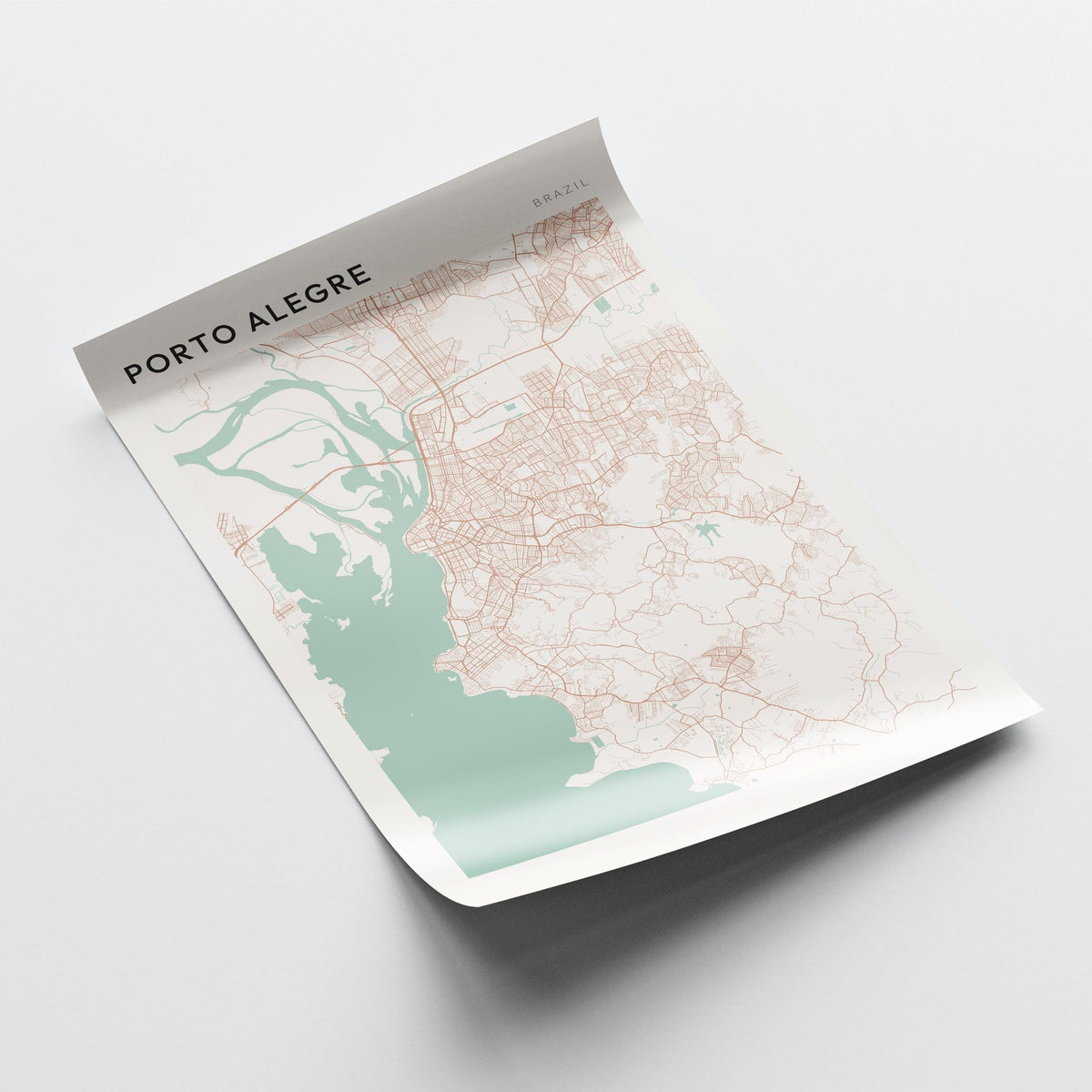 porto alegre, brazil map poster - image 4