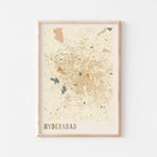 hyderabad, india map poster - image 1