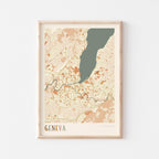 geneva switzerland map poster - image 1