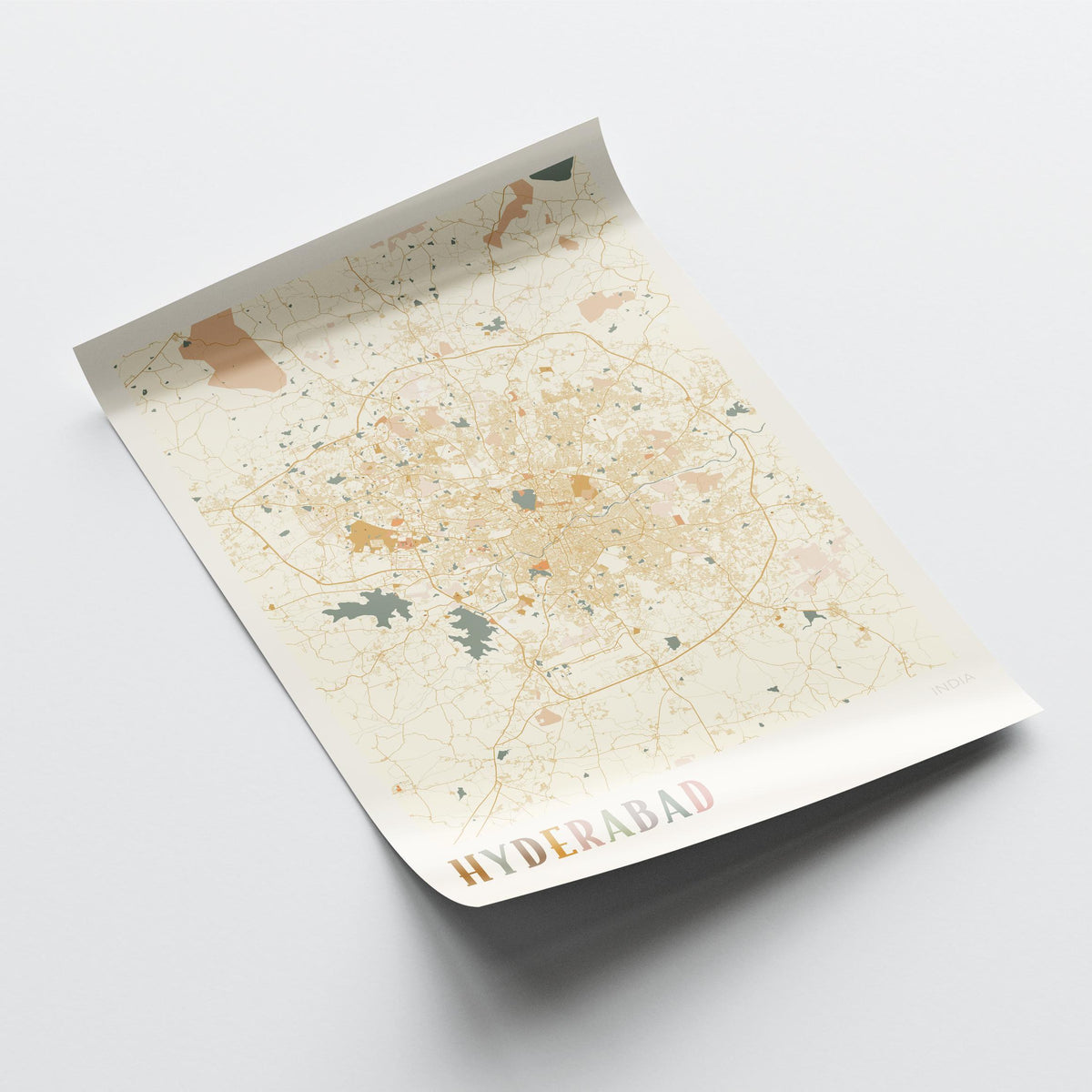 hyderabad, india map poster - image 4