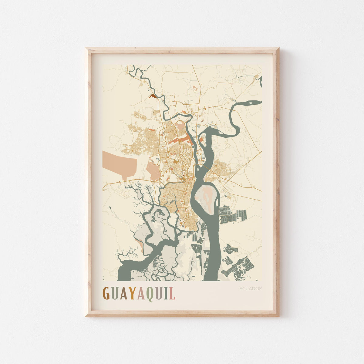 guayaquil, ecuador map poster - image 1