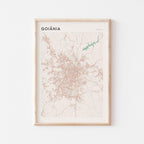 goiania, brazil map poster - image 1