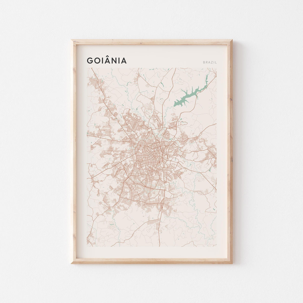 goiania, brazil map poster - image 1