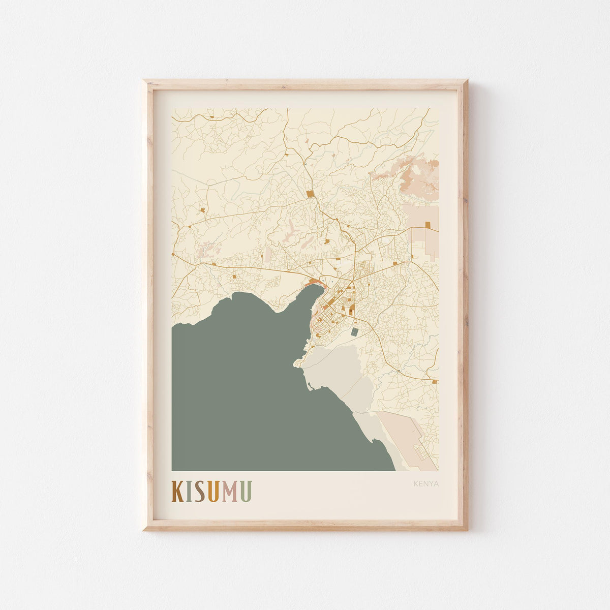 kisumu, kenya map poster - image 1