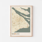 shanghai, china map poster - image 1
