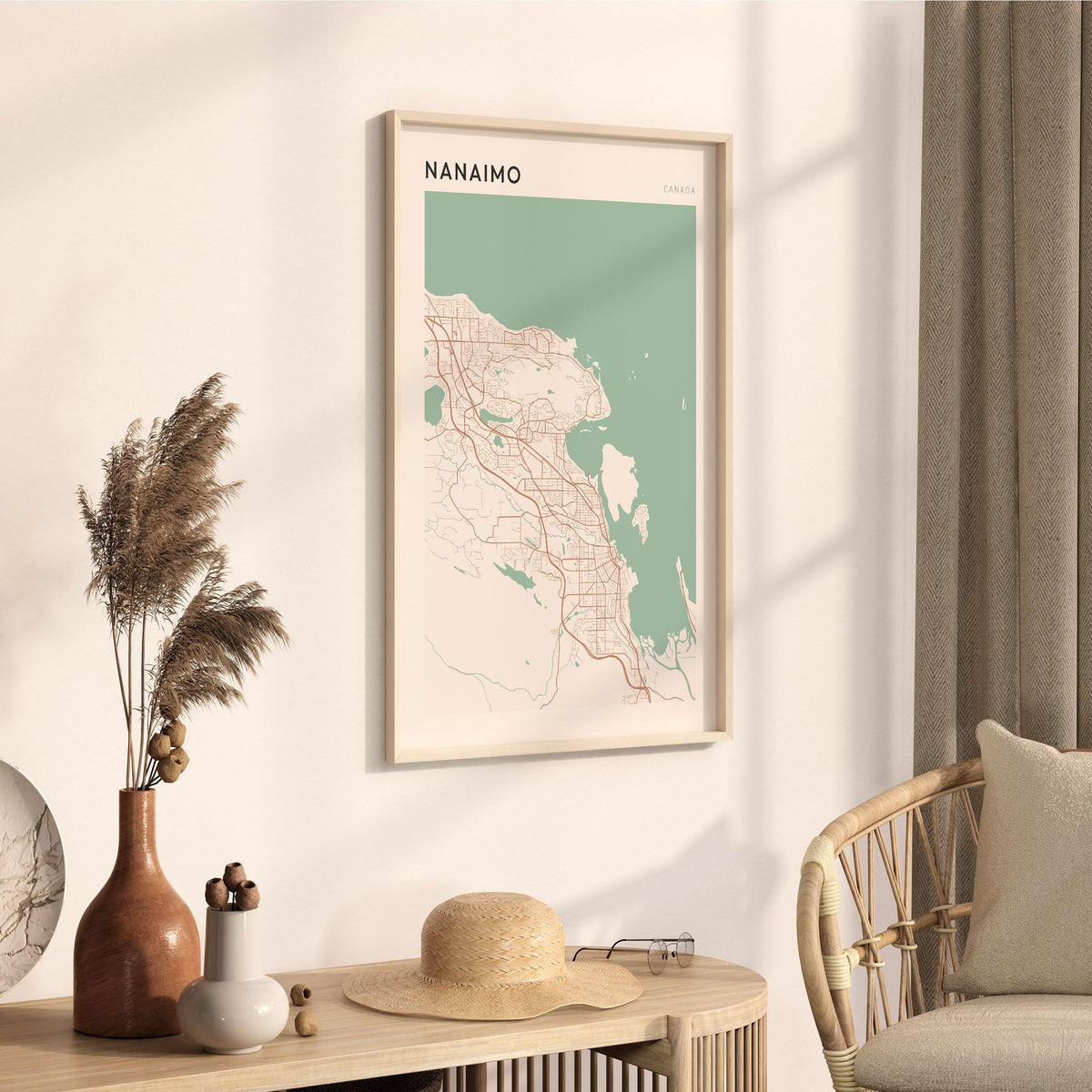 nanaimo, british columbia map poster - image 2