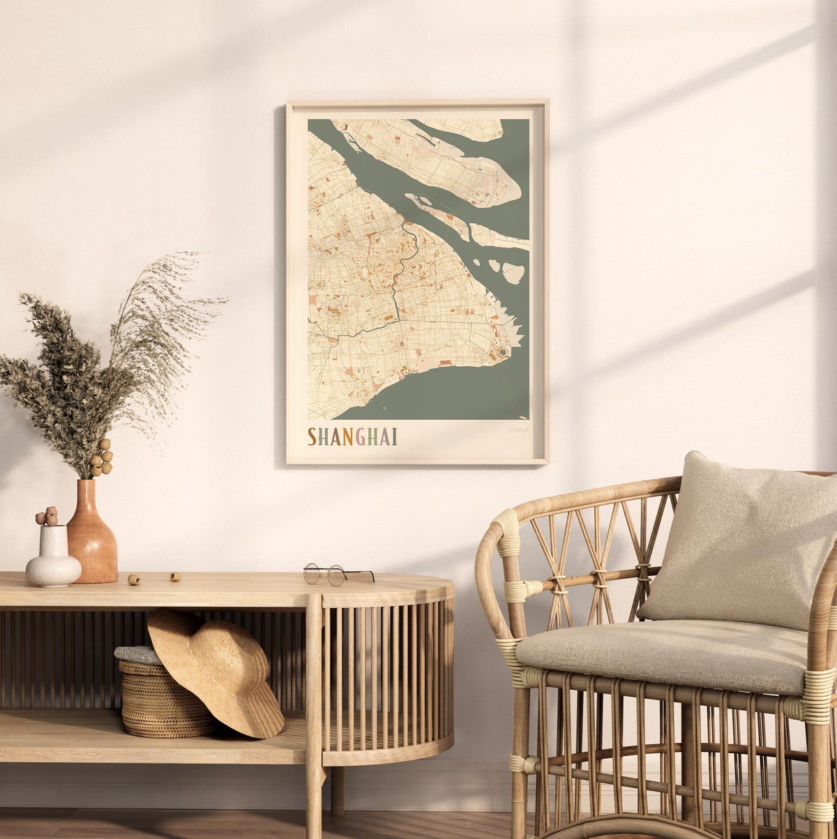 shanghai, china map poster - image 3
