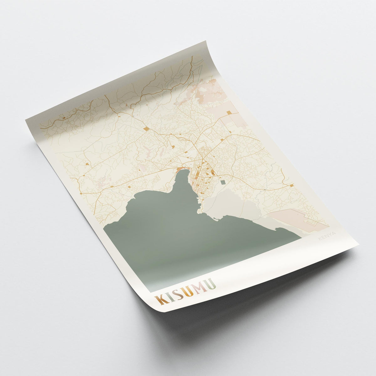 kisumu, kenya map poster - image 4