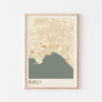 naples italy map poster - image 1