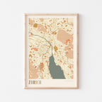 zurich switzerland map poster - image 1