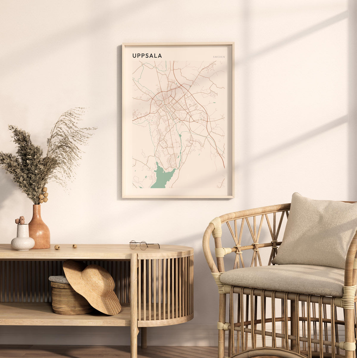 uppsala sweden map poster - image 3