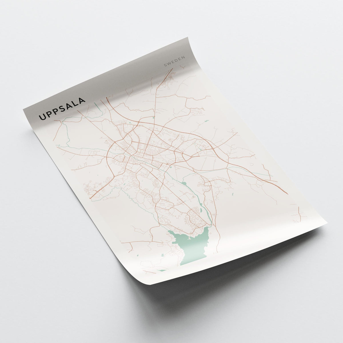 uppsala sweden map poster - image 4