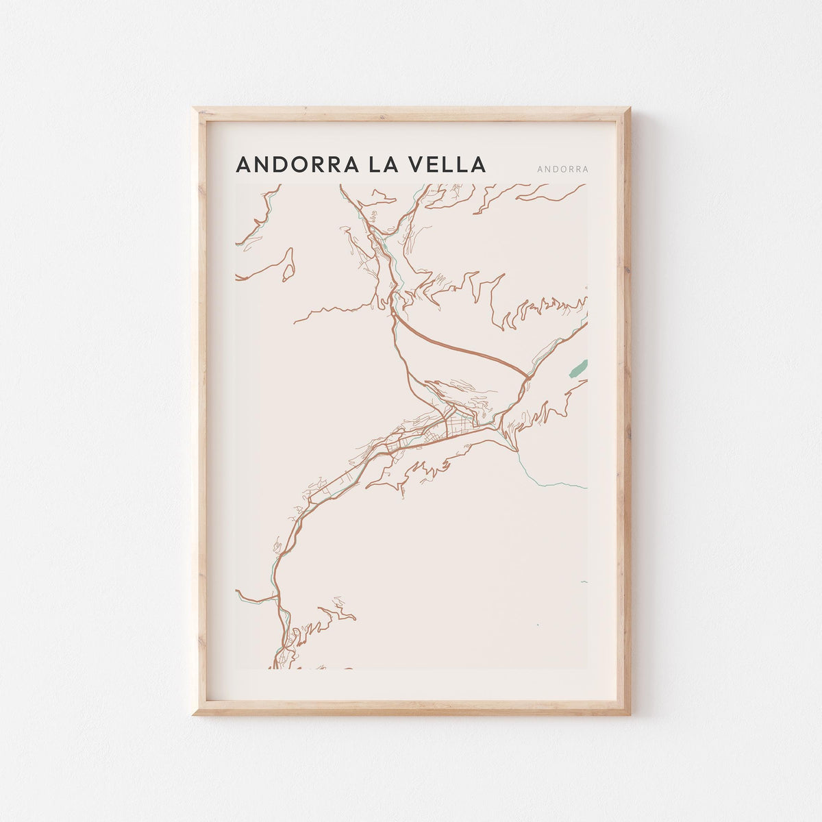 andorra la vella andorra map poster - image 1