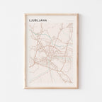 ljubljana slovenia map poster - image 1