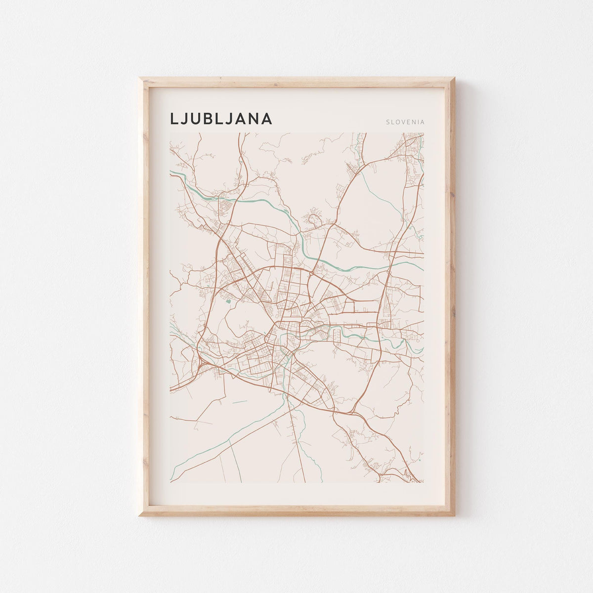 ljubljana slovenia map poster - image 1