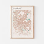 mexico city, mexico map poster - image 1