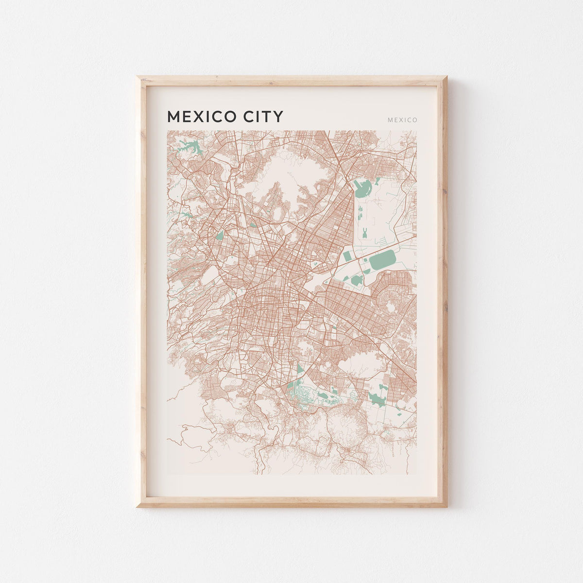 mexico city, mexico map poster - image 1