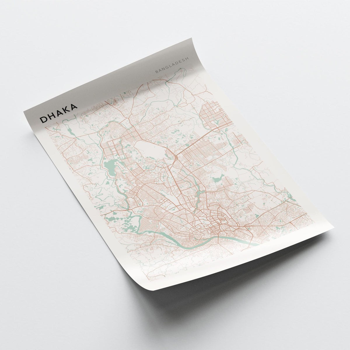 dhaka, bangladesh map poster - image 4