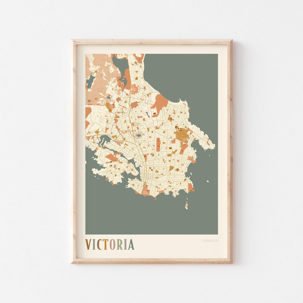 victoria, british columbia map poster - image 1