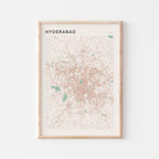 hyderabad, india map poster - image 1