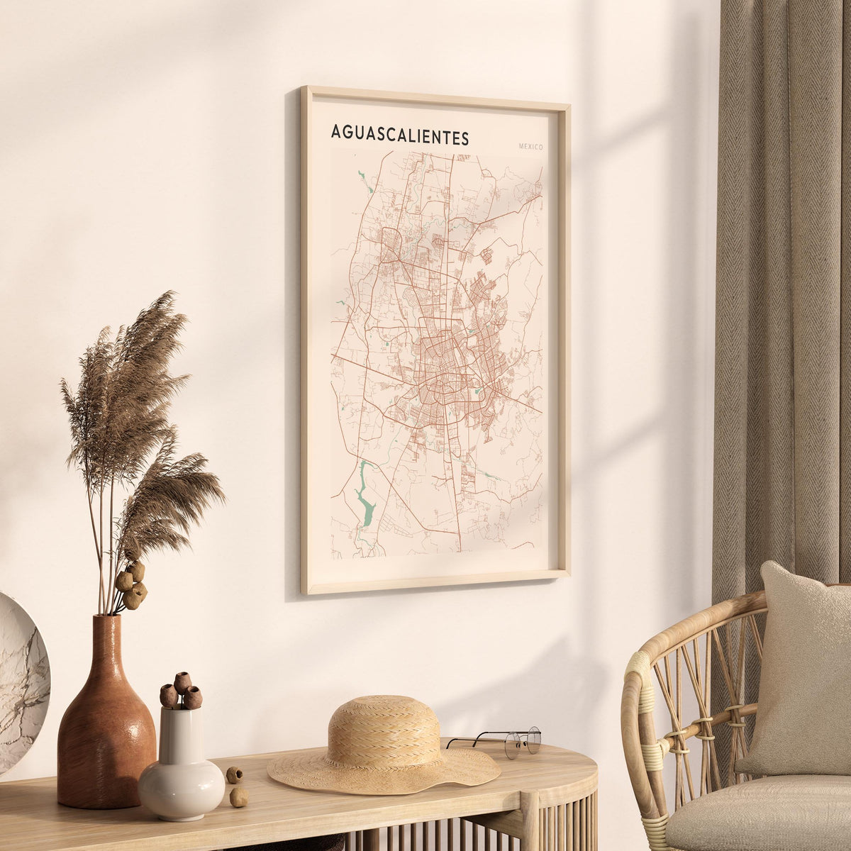 aguascalientes, mexico map poster - image 2