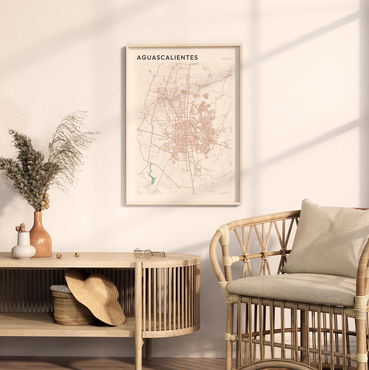 aguascalientes, mexico map poster - image 3