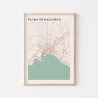 palma de mallorca spain map poster - image 1