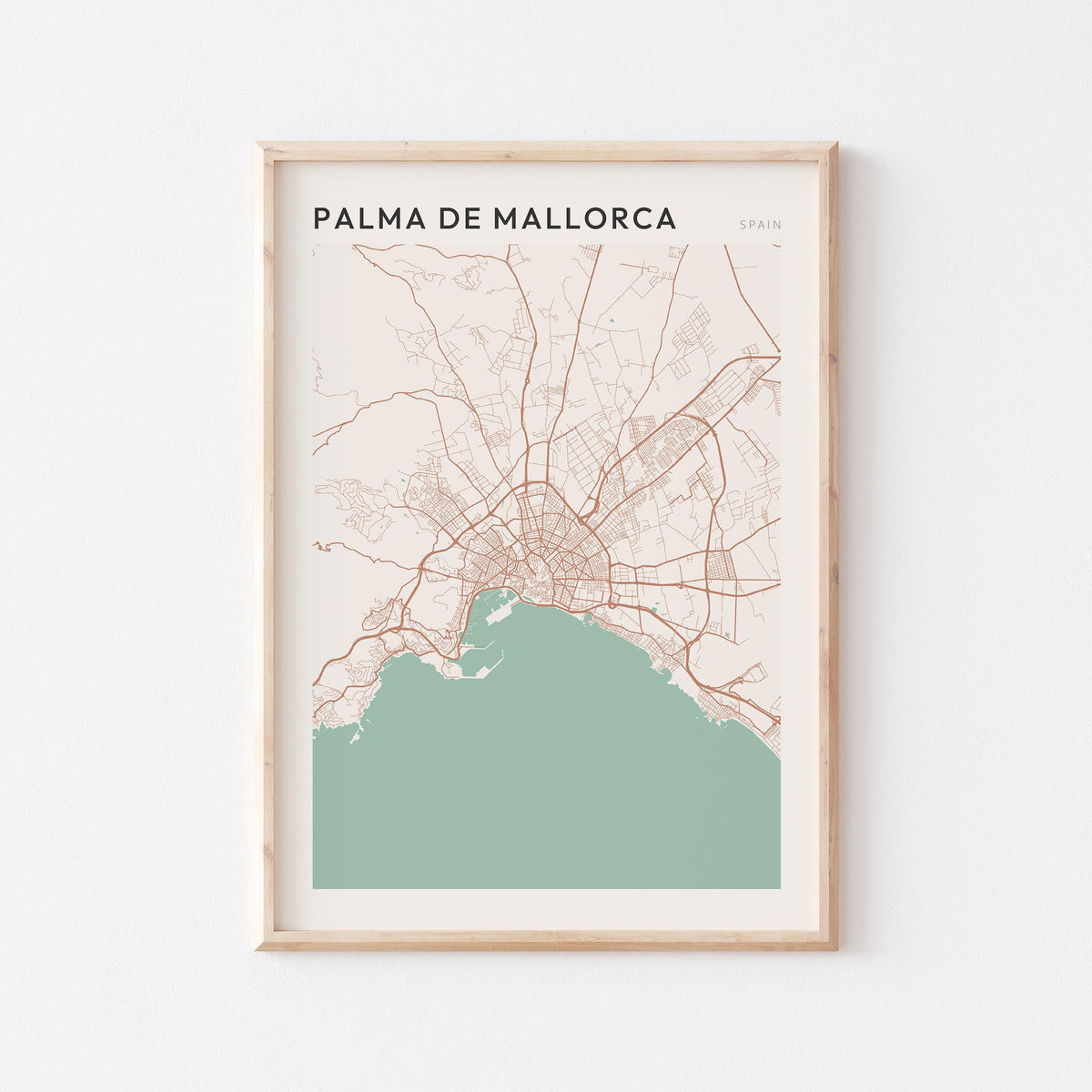 palma de mallorca spain map poster - image 1