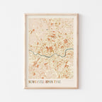 newcastle upon tyne, united kingdom map poster - image 1