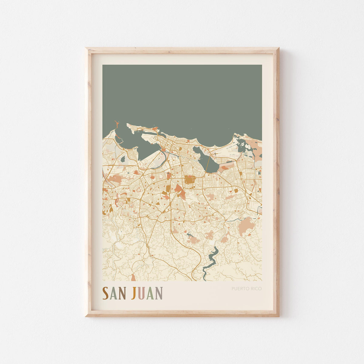 san juan, united states map poster - image 1