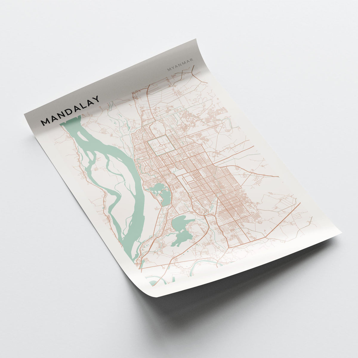 mandalay, myanmar map poster - image 4