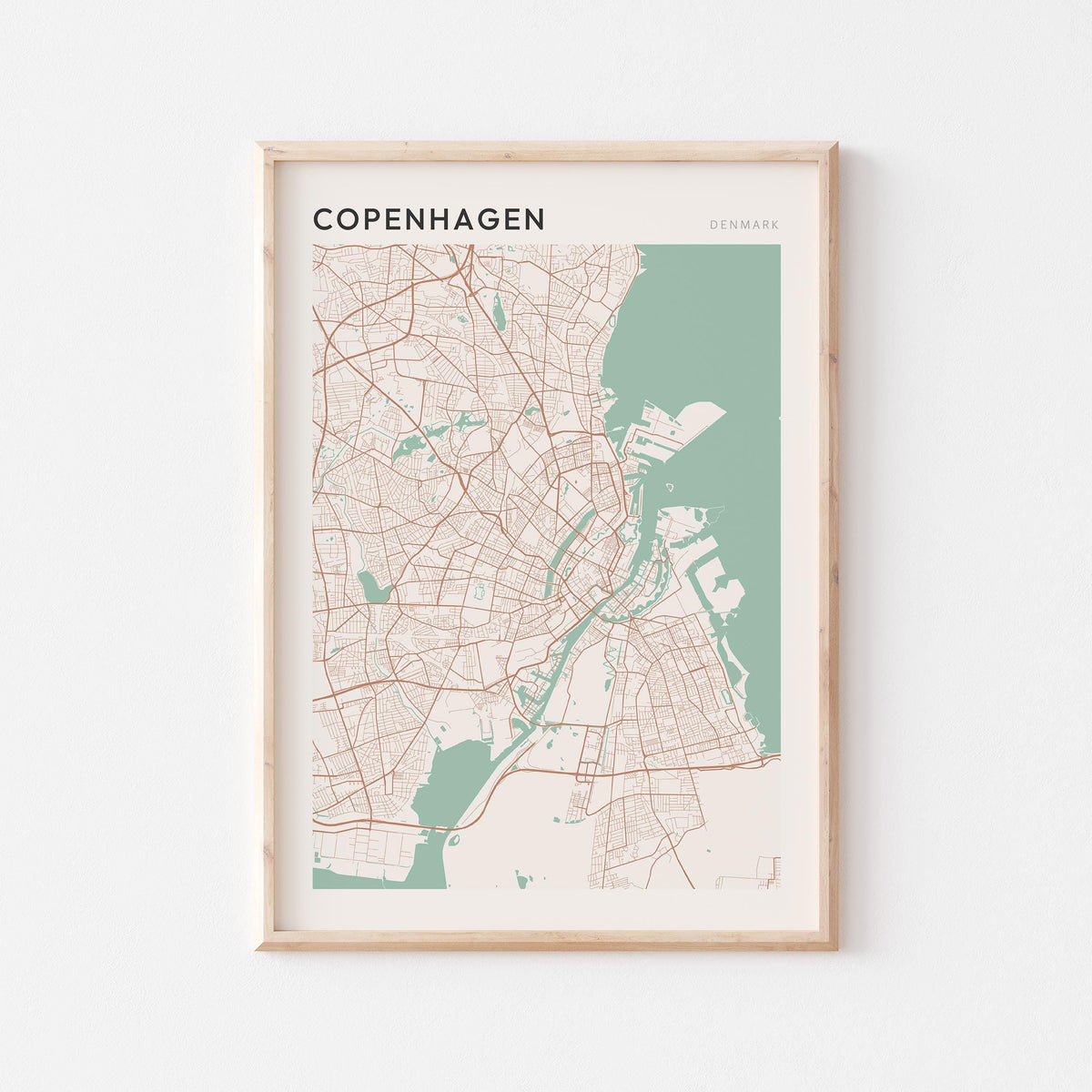 copenhagen denmark map poster - image 1