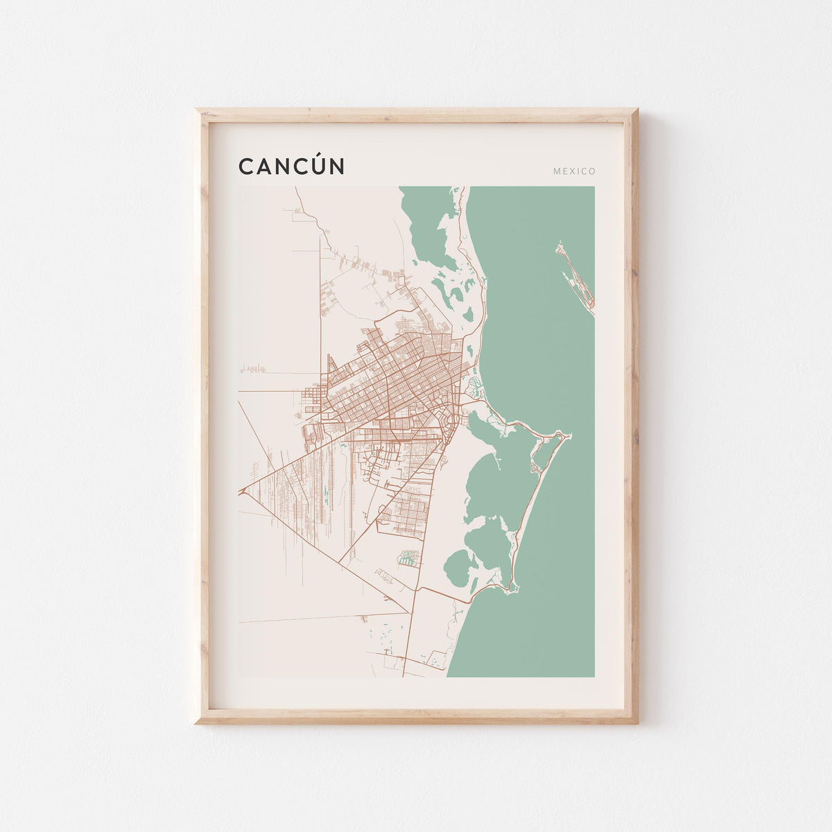 cancun, mexico map poster - image 1