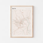 bath, united kingdom map poster - image 1