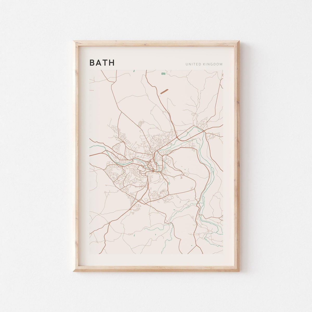 bath, united kingdom map poster - image 1
