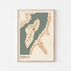 tromso norway map poster - image 1