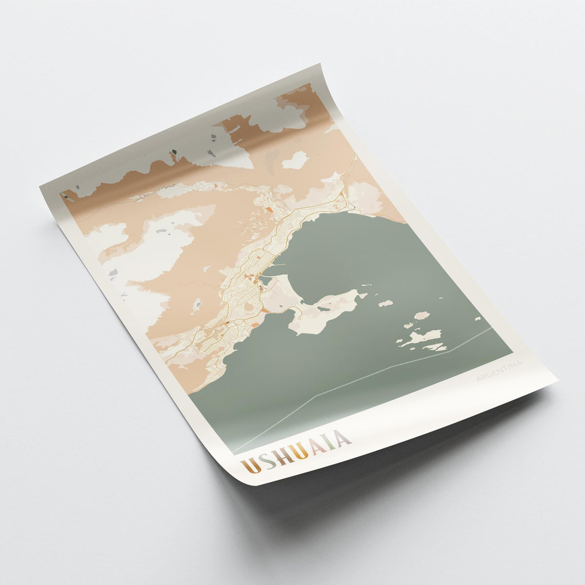ushuaia, argentina map poster - image 4
