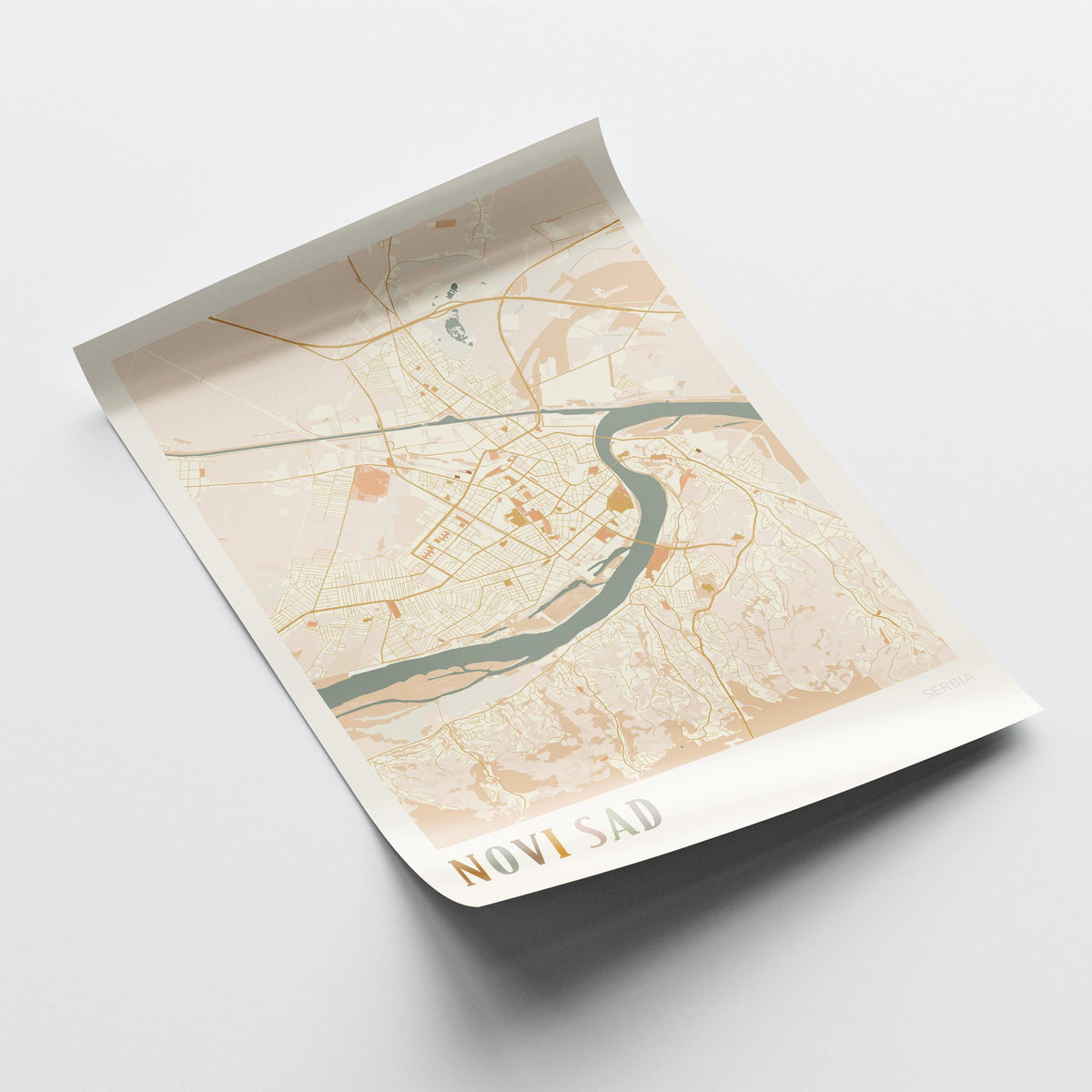 novi sad serbia map poster - image 4