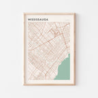 mississauga, ontario map poster - image 1